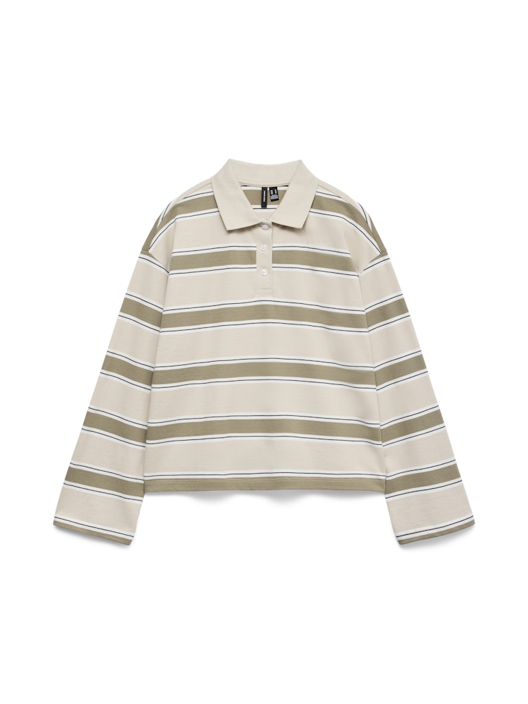 Lianna Polo Top - Oatmeal
