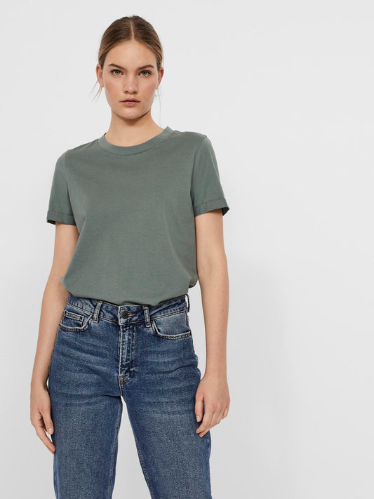 Paula 100% Cotton T-Shirt - Laurel
