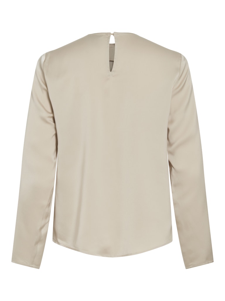 Elmina O-Neck Top - Cement