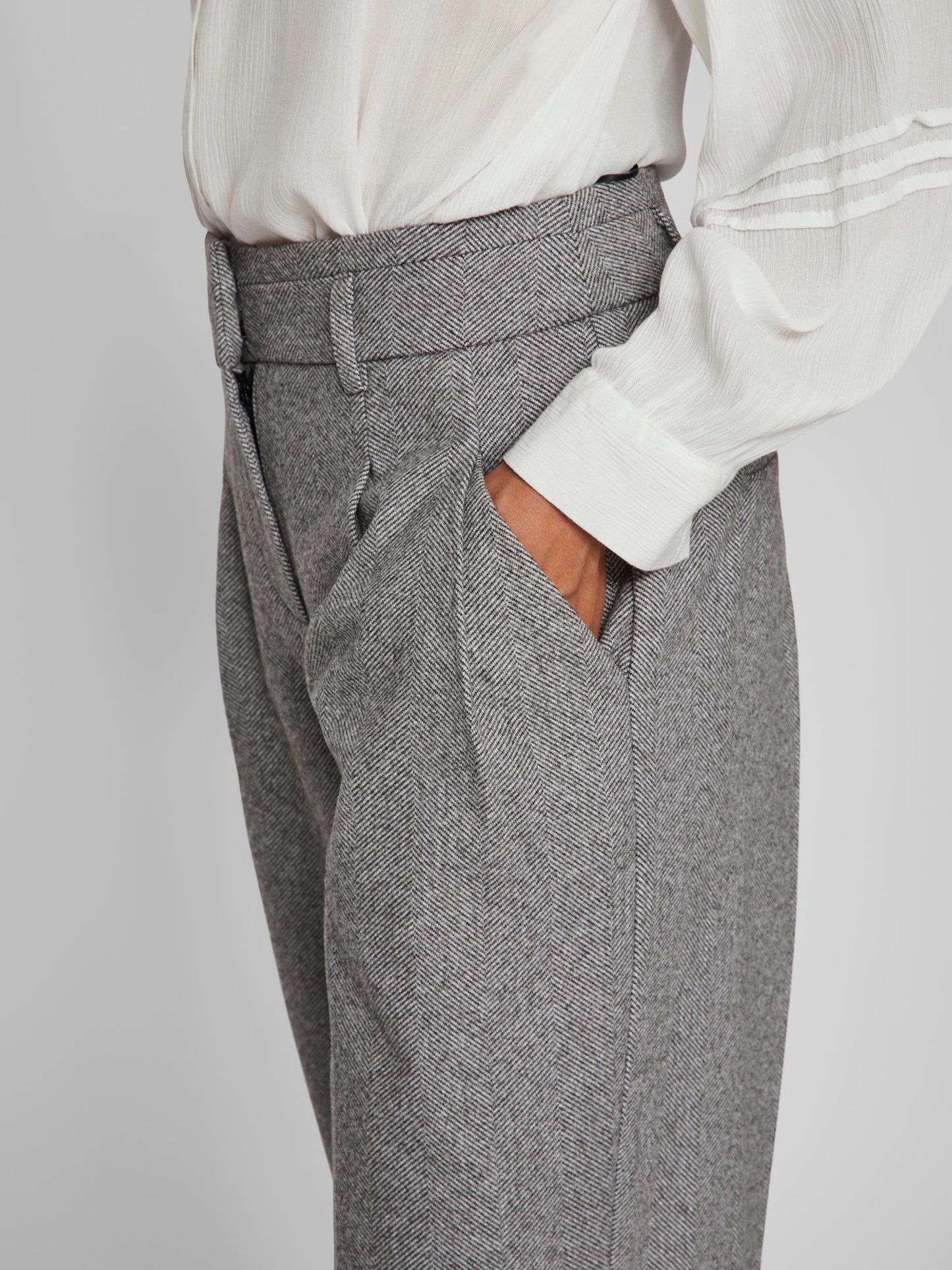 Hyborn Tailored Pants - Birch Black Herringbone