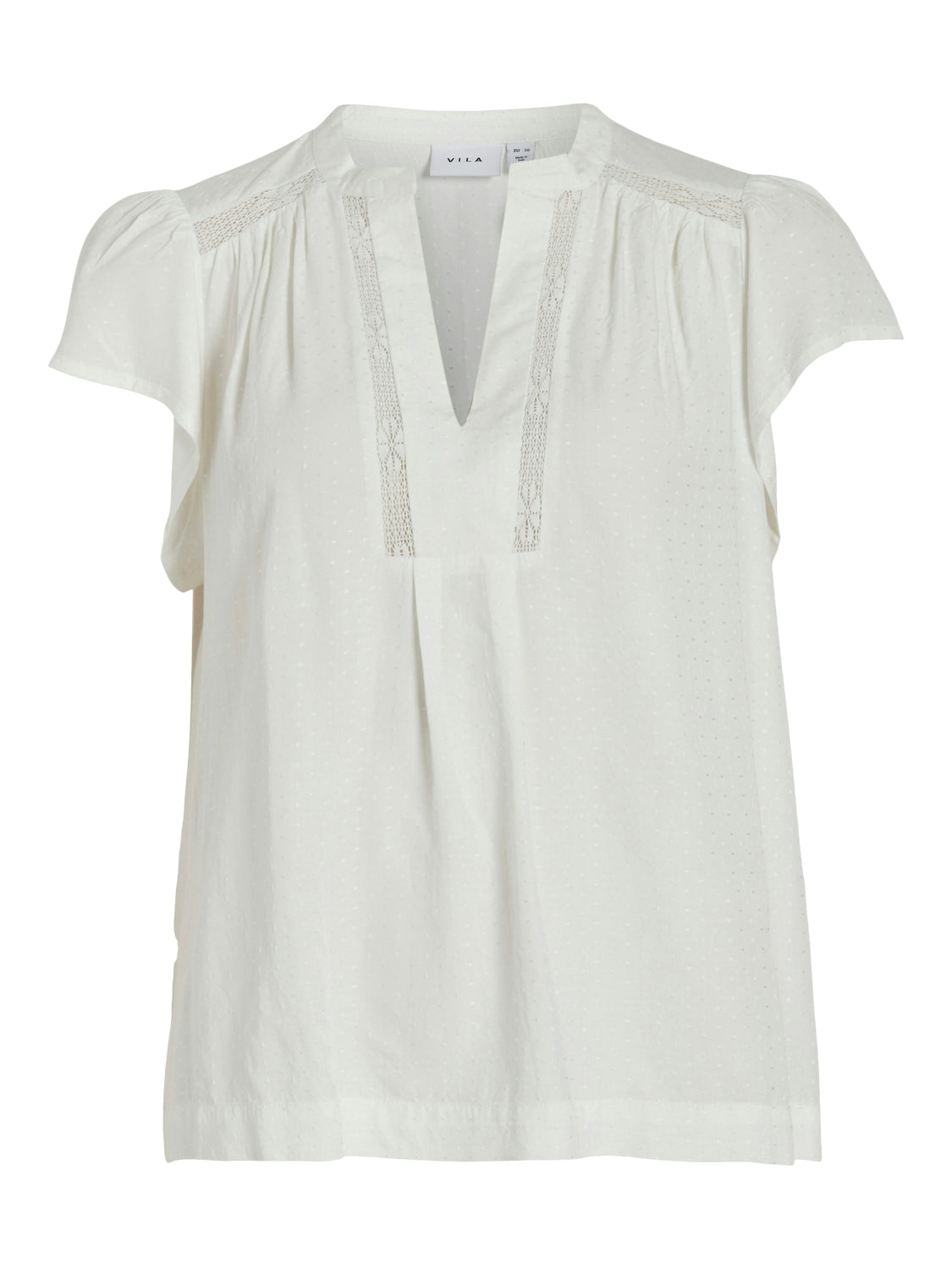 Nensa V-Neck Top - Egret