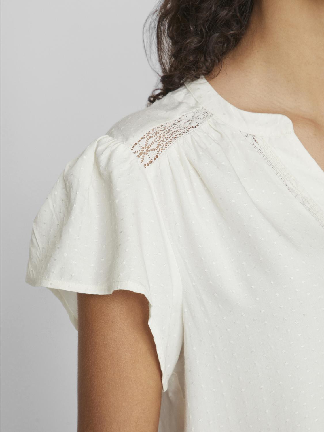 Nensa V-Neck Top - Egret