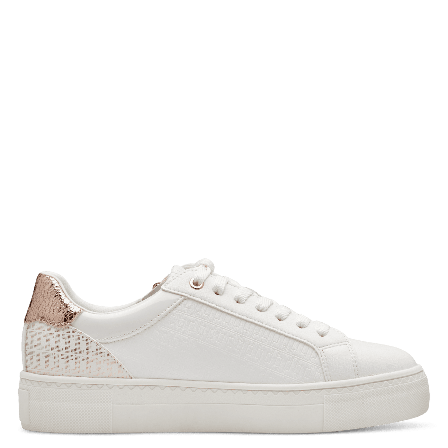 Vegan Trainer - White/Rose Gold