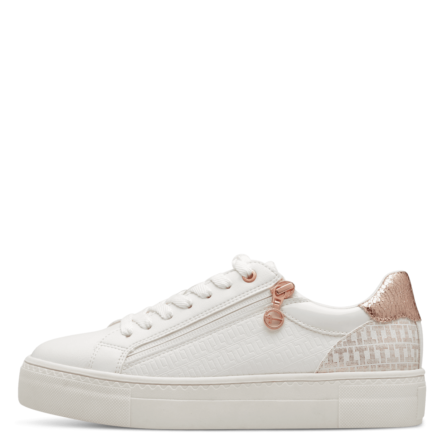 Vegan Trainer - White/Rose Gold