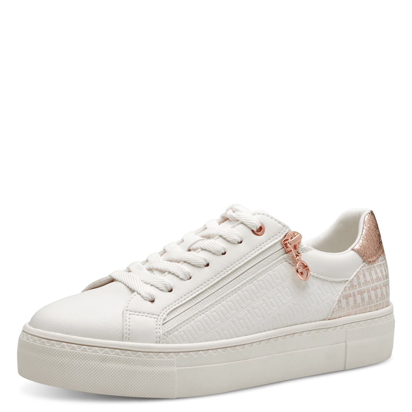 Vegan Trainer - White/Rose Gold