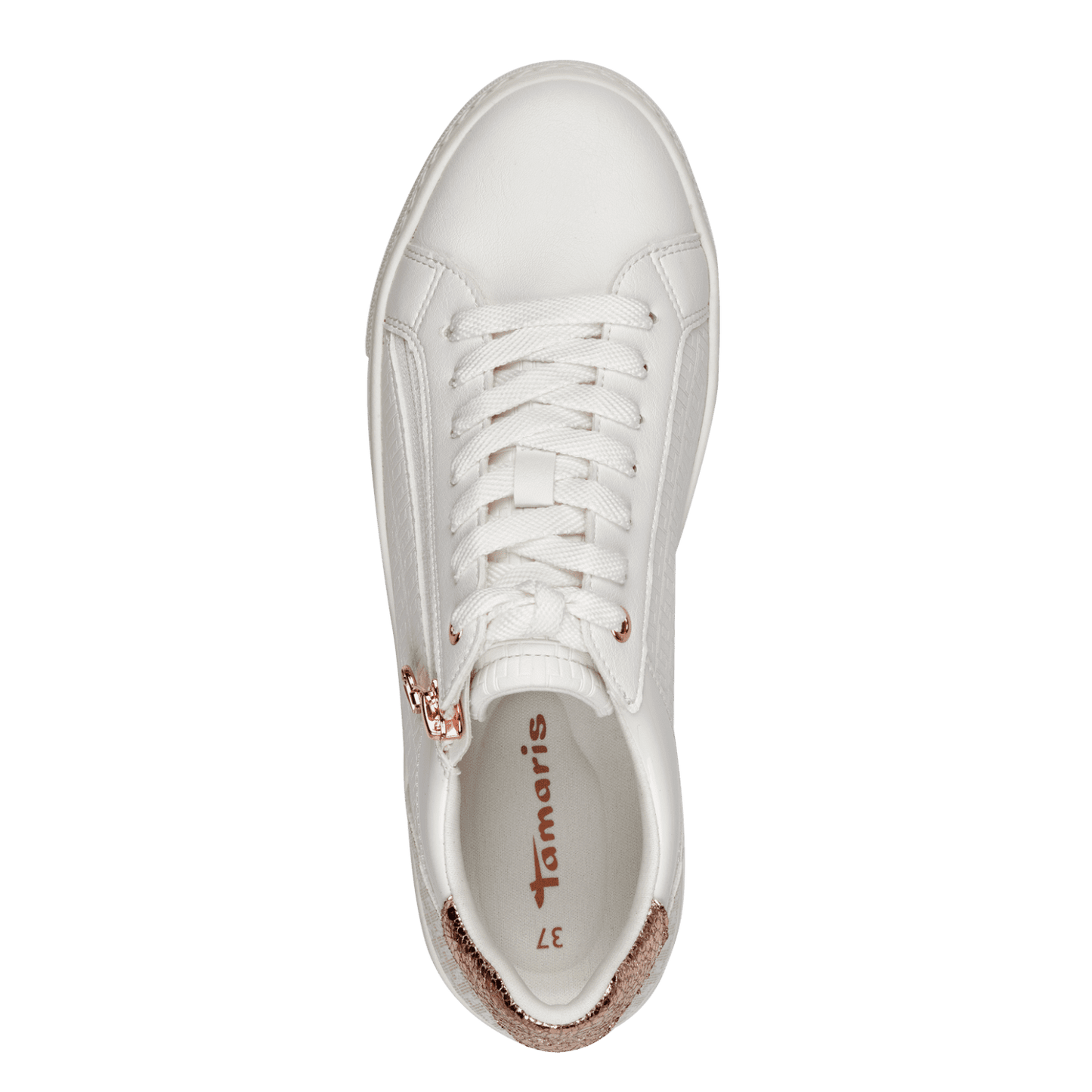 Vegan Trainer - White/Rose Gold