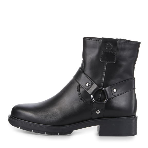 Leather Harness Boot - Black