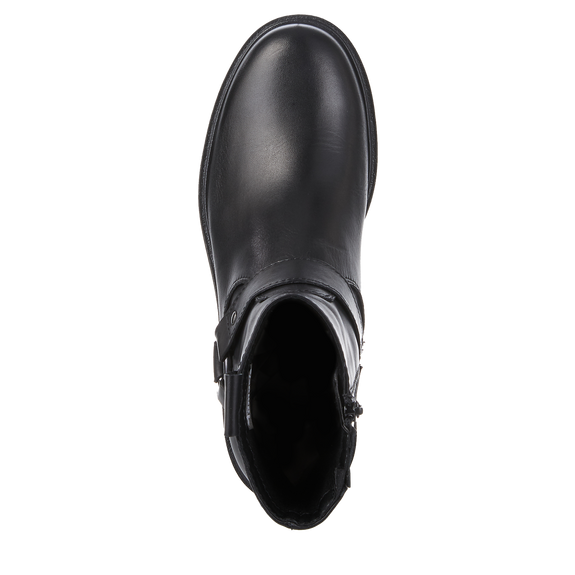 Leather Harness Boot - Black