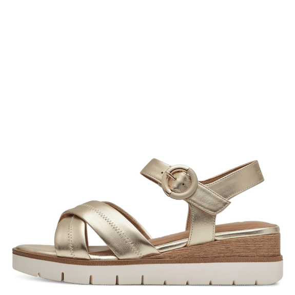 Leather Sandal - Light Gold