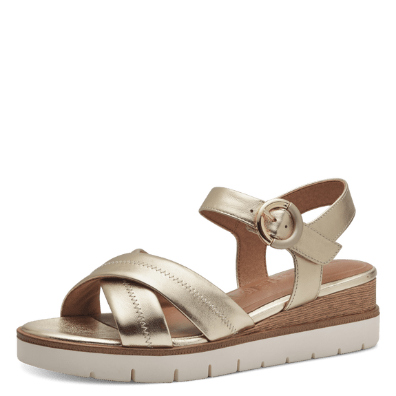 Leather Sandal - Light Gold