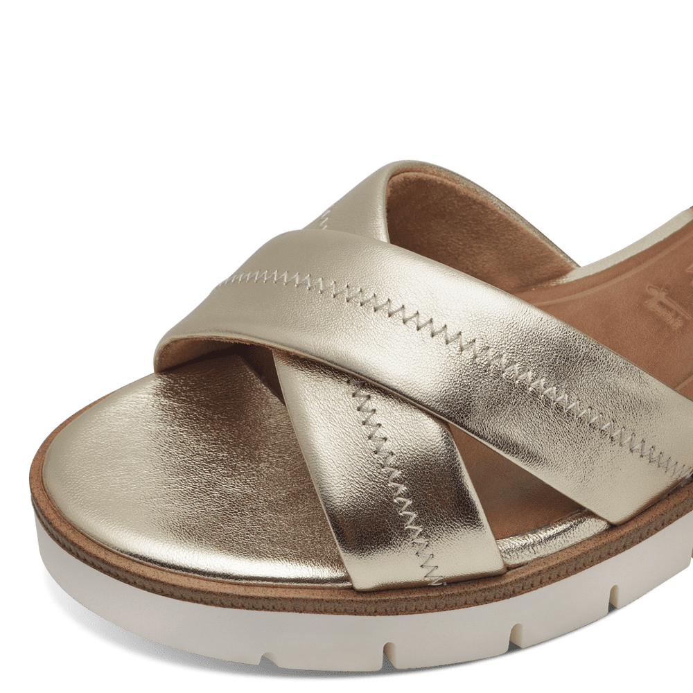 Leather Sandal - Light Gold