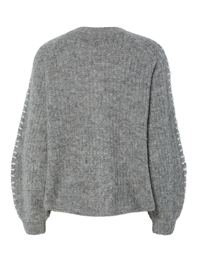 Solly Knit Cardigan - Medium Grey Melange