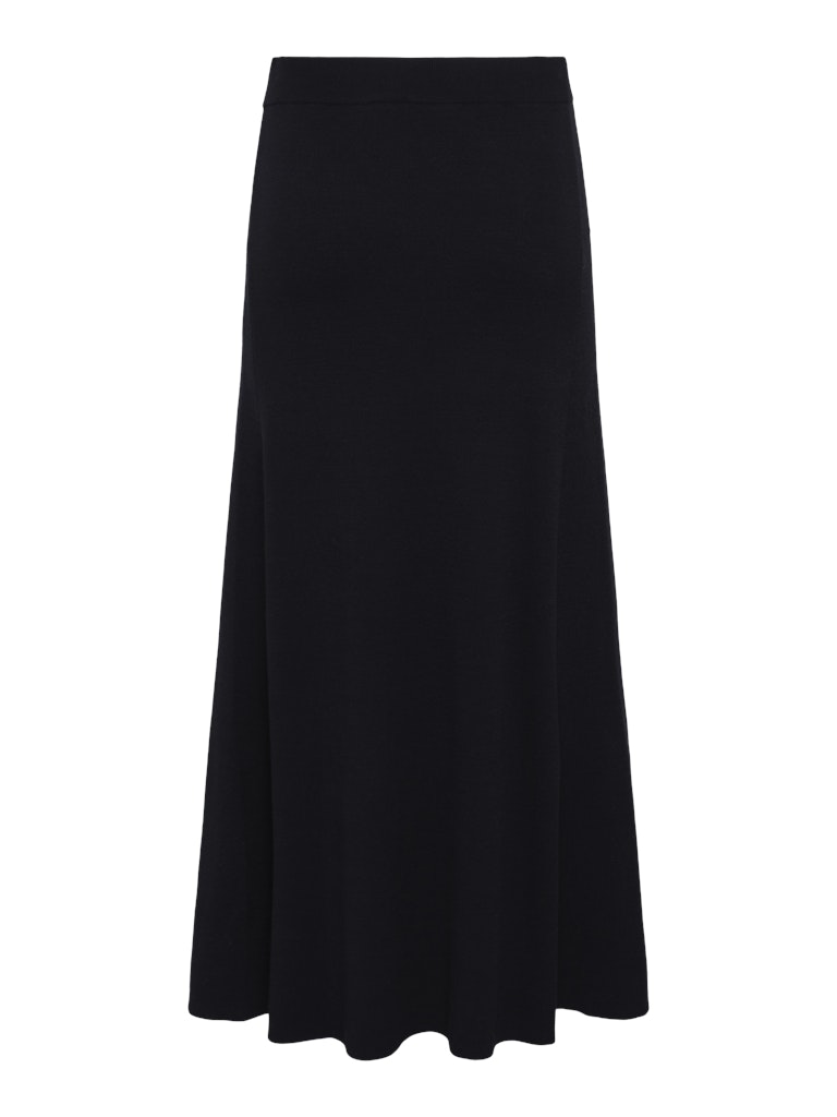 Fonny Knit Ankle Skirt - Black