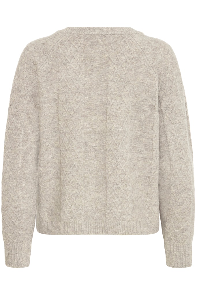 Nikolina V-Neck Jumper - String Melange