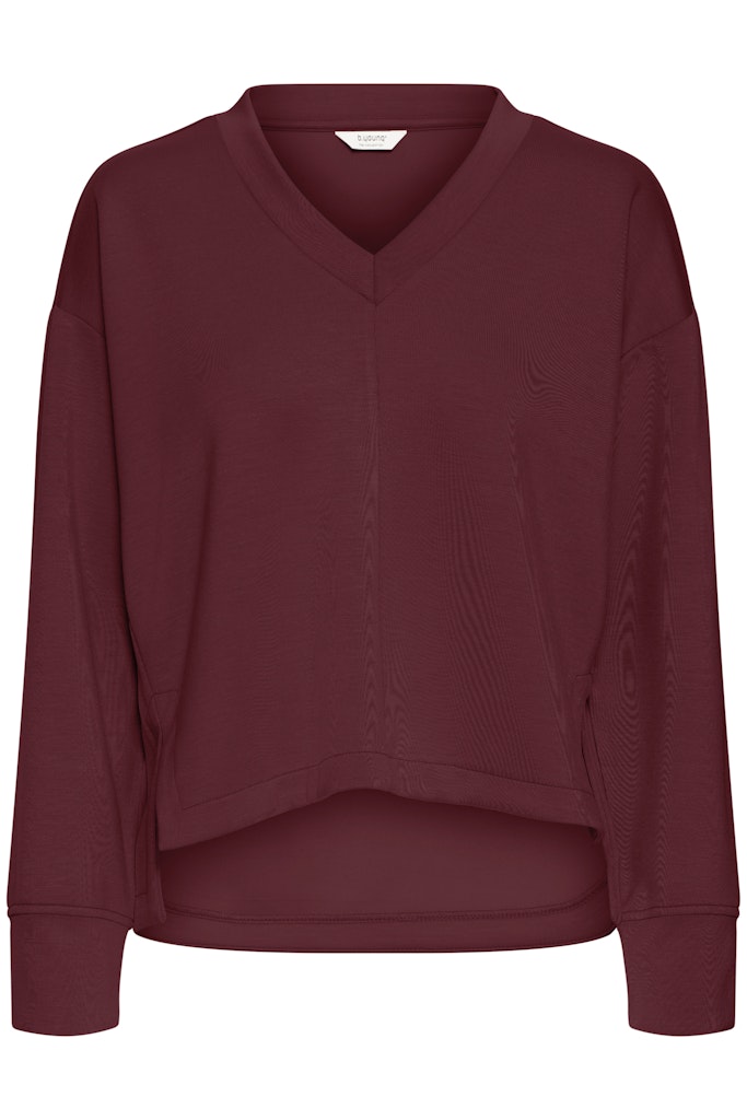 Pusti V-Neck Cropped Blouse - Port Royale