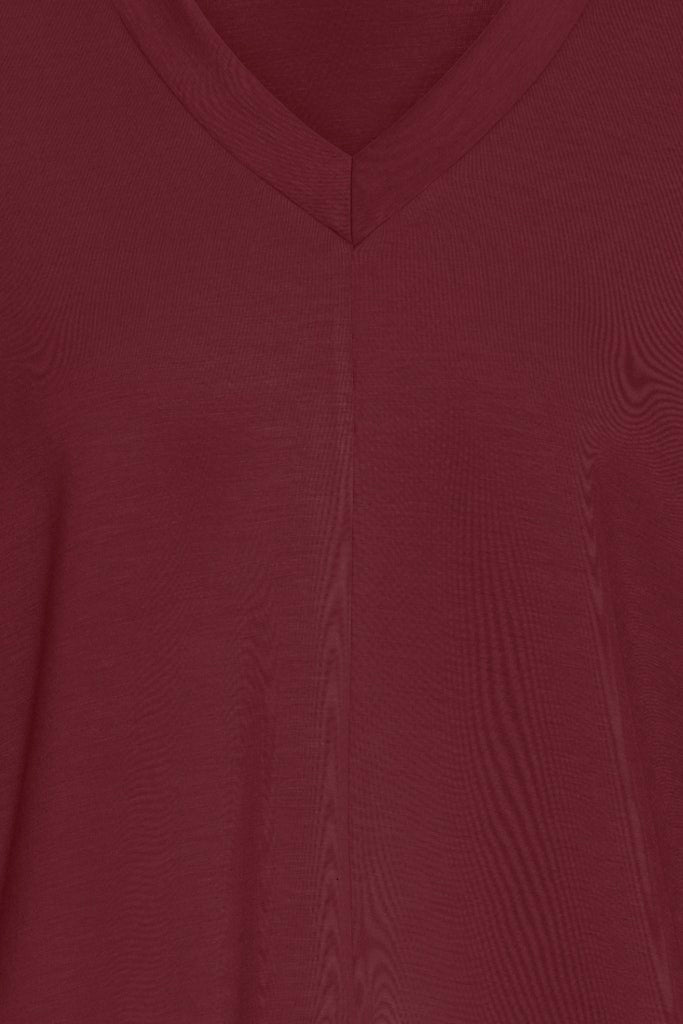 Pusti V-Neck Cropped Blouse - Port Royale