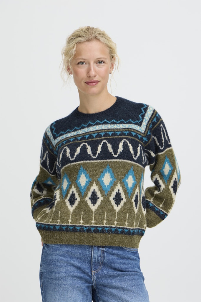 Nafta Jacquard Jumper - Navy Blazer