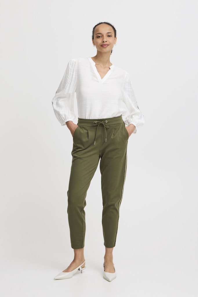 Rizetta Deco Pants - Olive Night