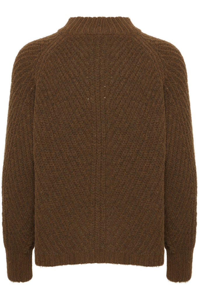 Oksana Turtleneck Jumper - Bison Melange