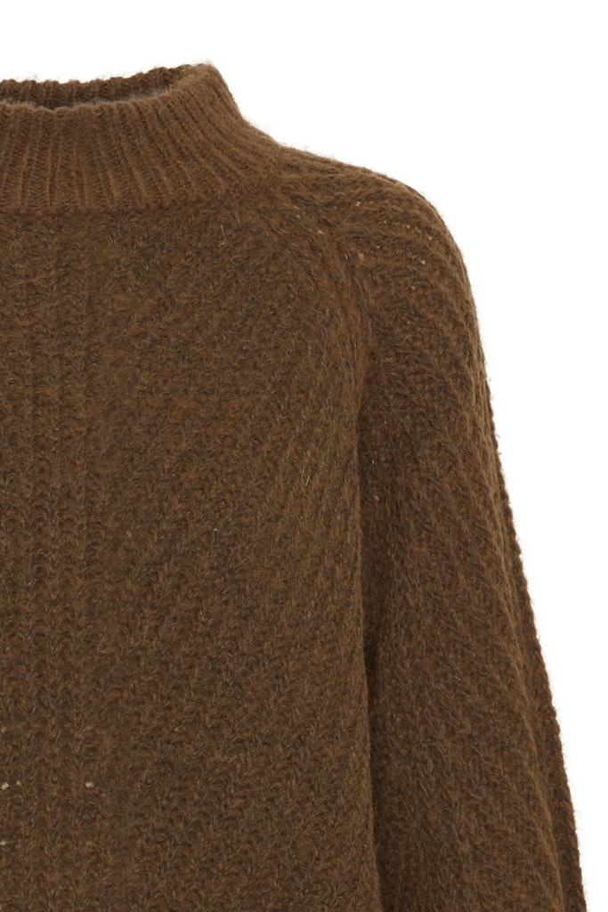 Oksana Turtleneck Jumper - Bison Melange
