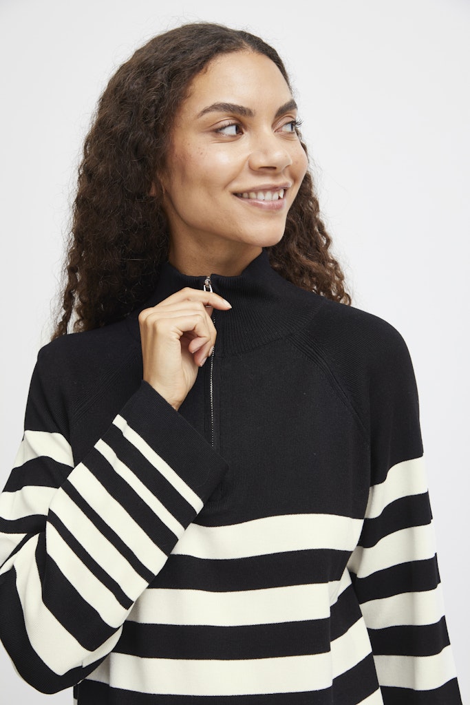 Morla Half-Zip Jumper - Black Mix