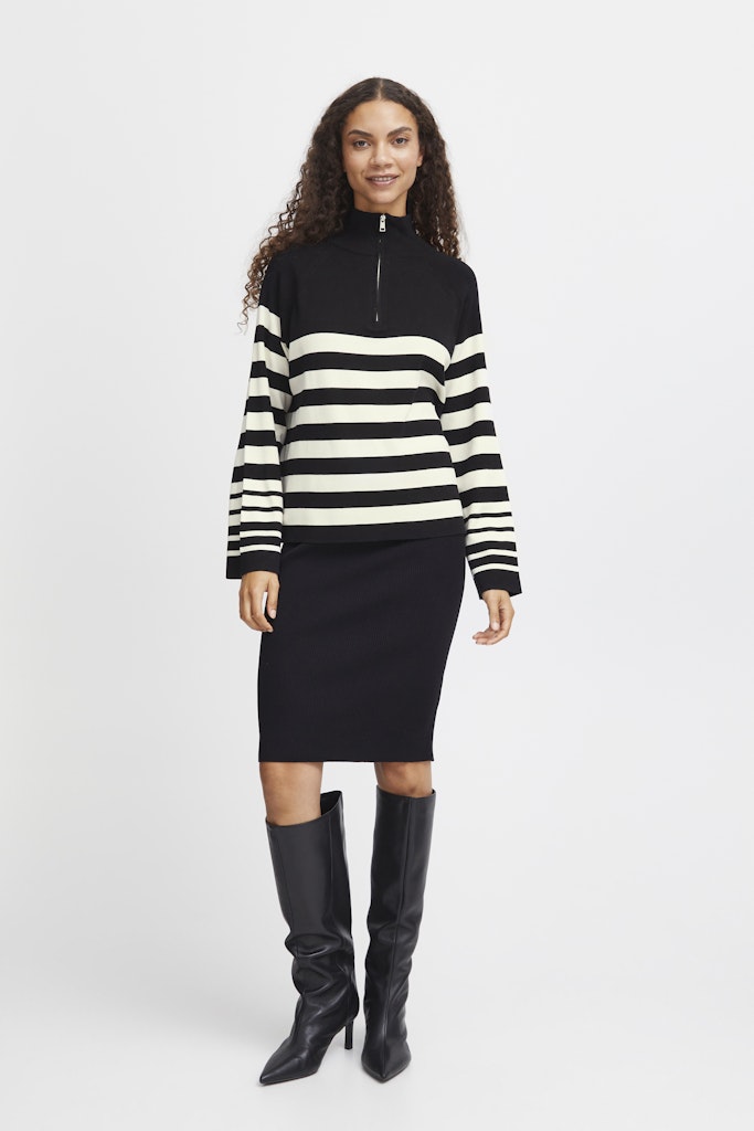 Morla Half-Zip Jumper - Black Mix