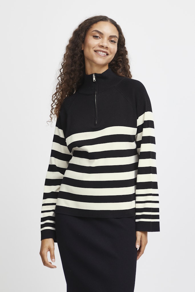 Morla Half-Zip Jumper - Black Mix