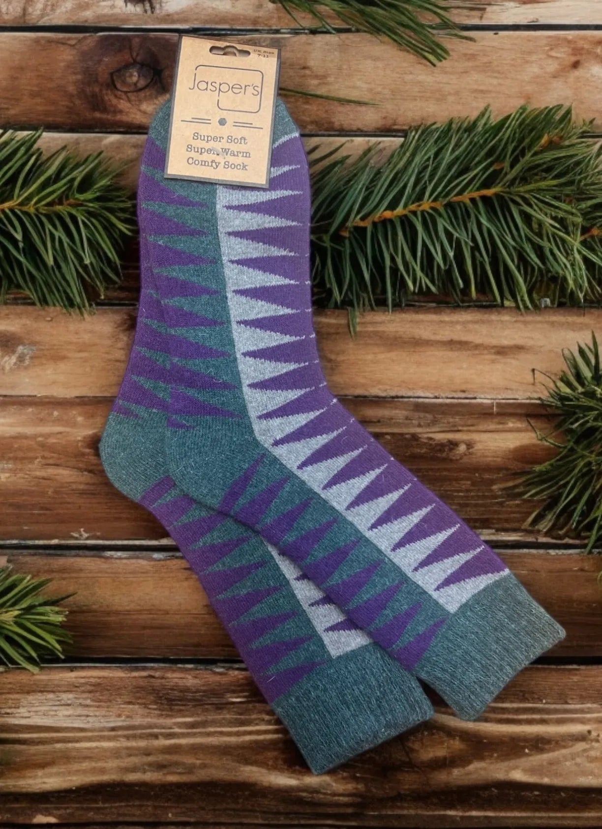 Diamonds Cosy Socks - Green