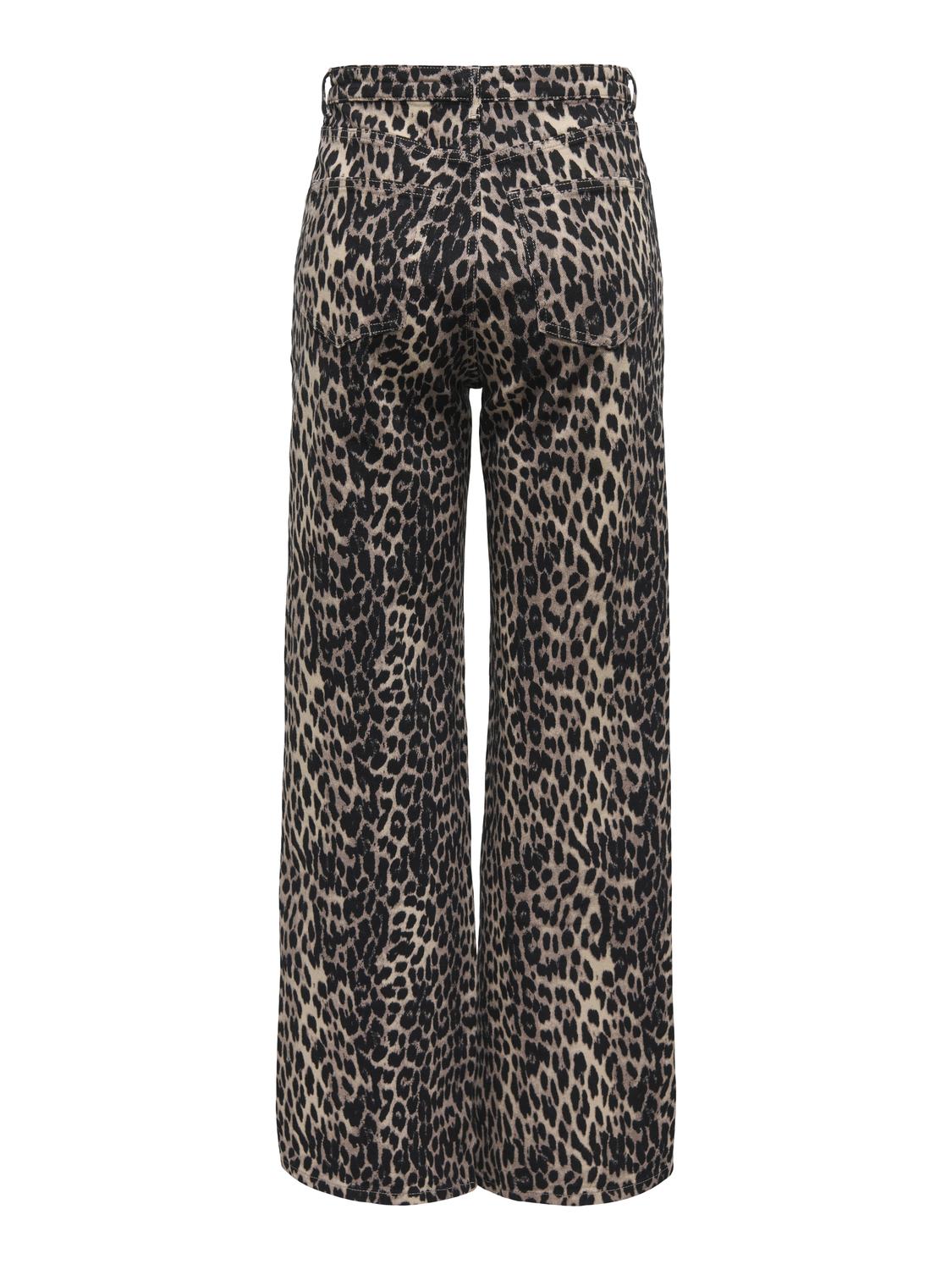 Juicy Wide Leg Jeans - Black Leo