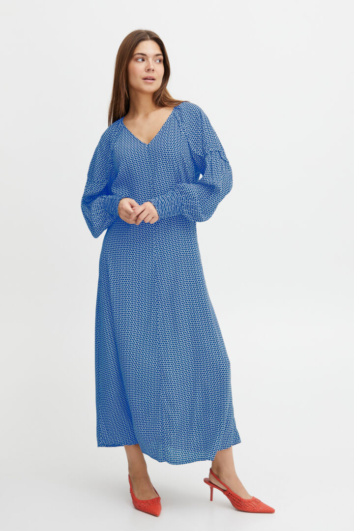 Savino Dress - Blue Printed