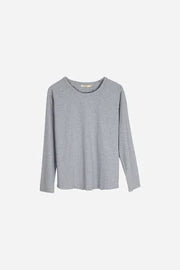 Plain Long Sleeve Top - Medium Grey