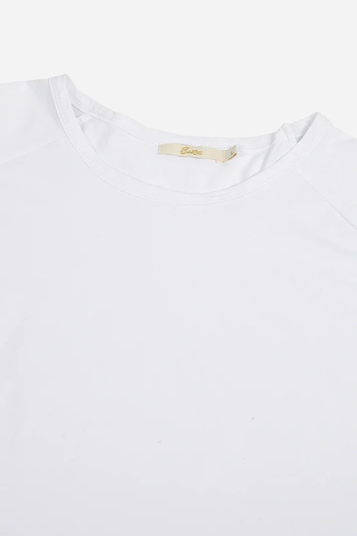 Plain Long Sleeve Top - White