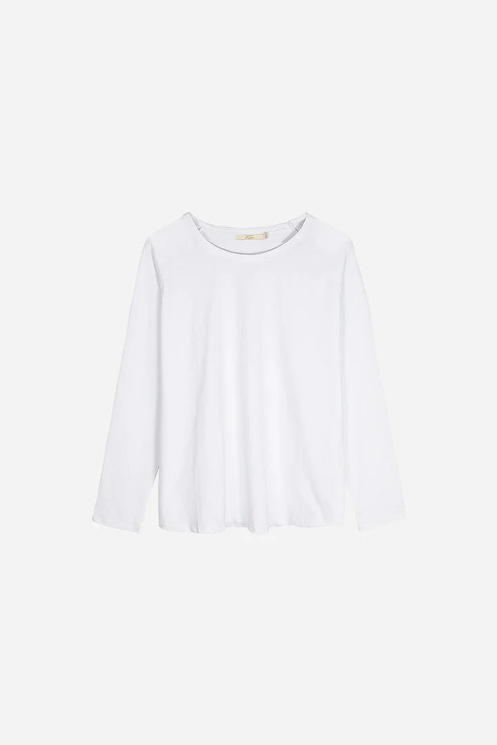 Plain Long Sleeve Top - White