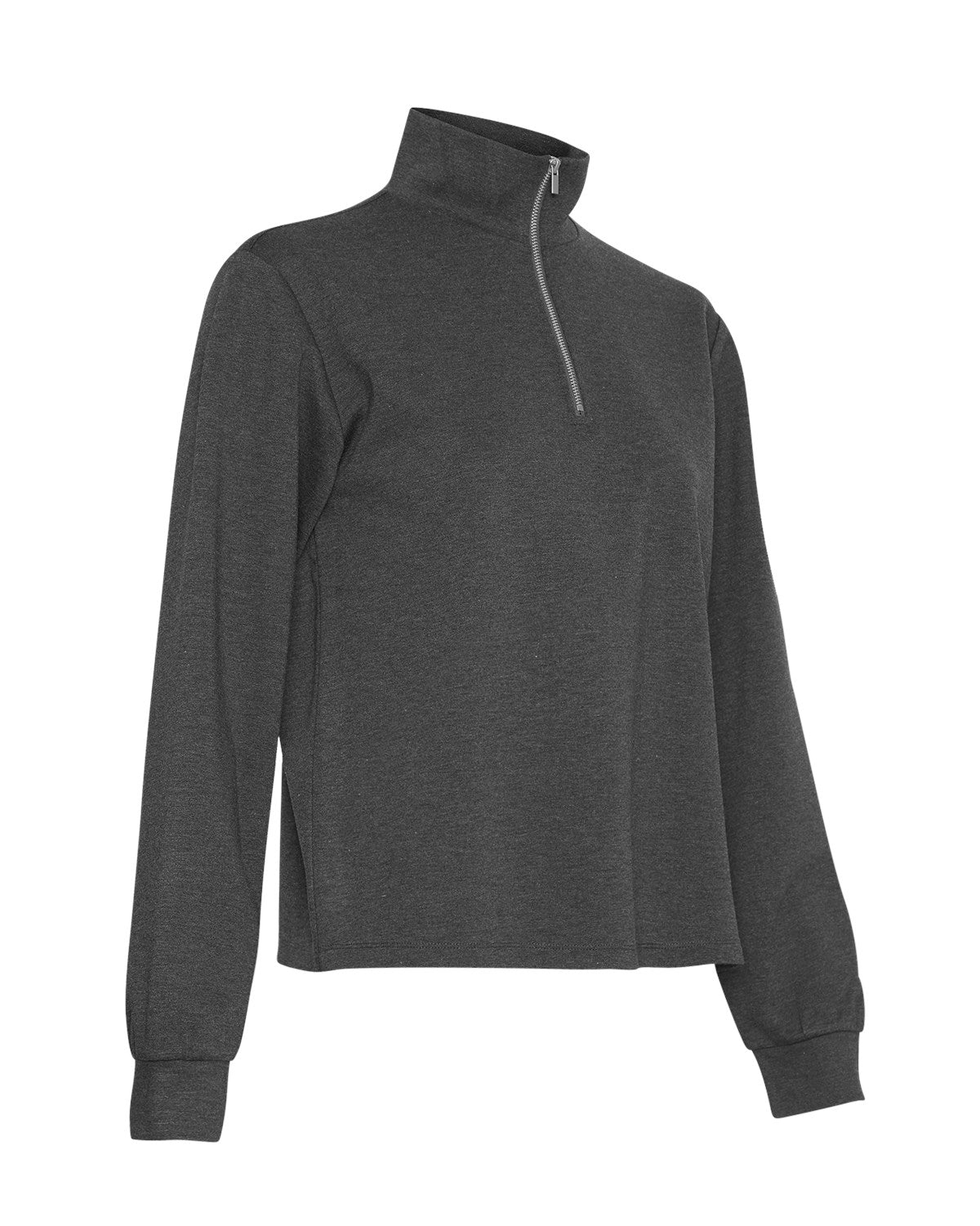 Drina Thelma Zip Sweatshirt - Dark Grey Melange