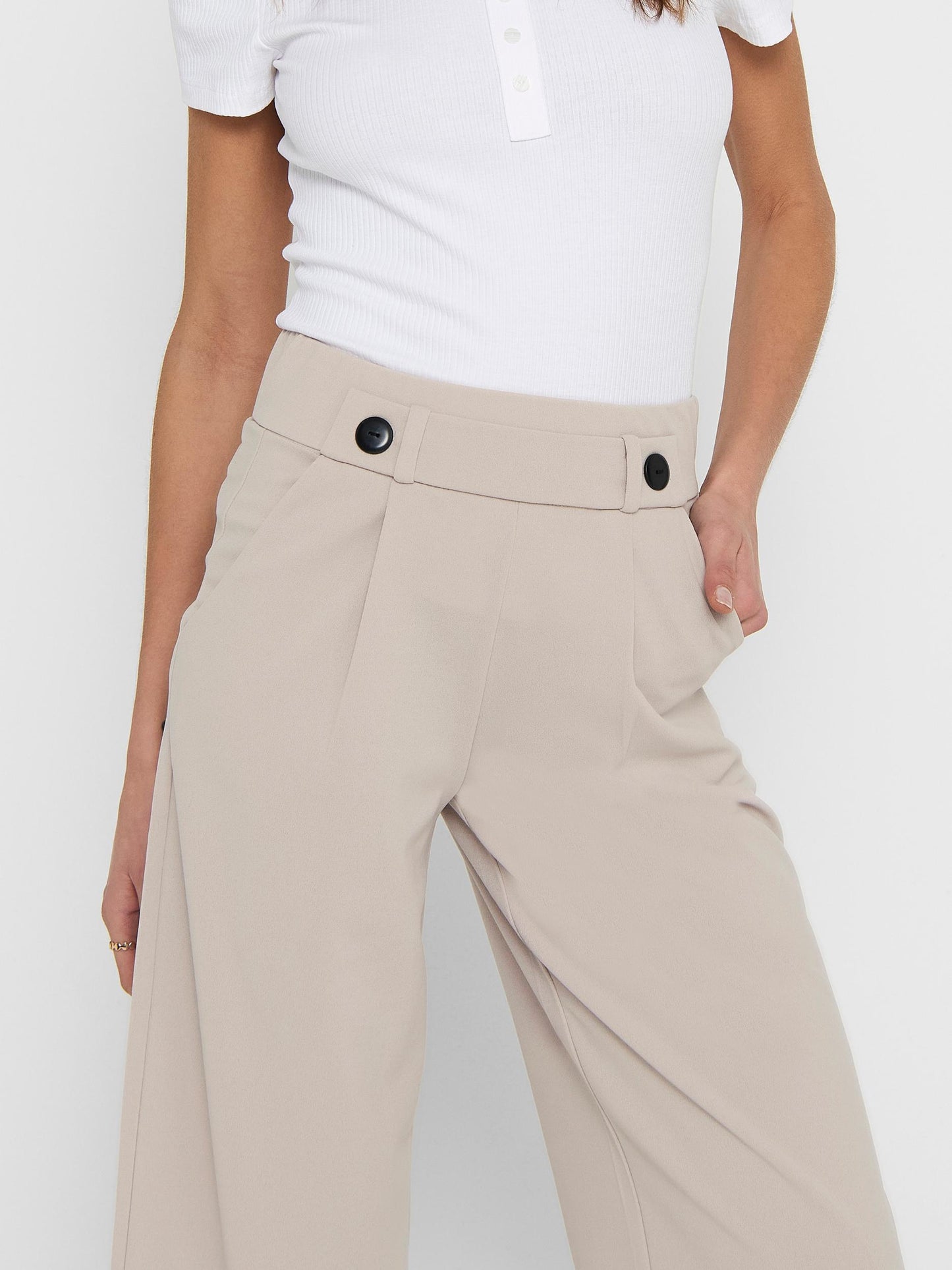 Geggo Cropped Wide Leg Trousers - Chateau Gray
