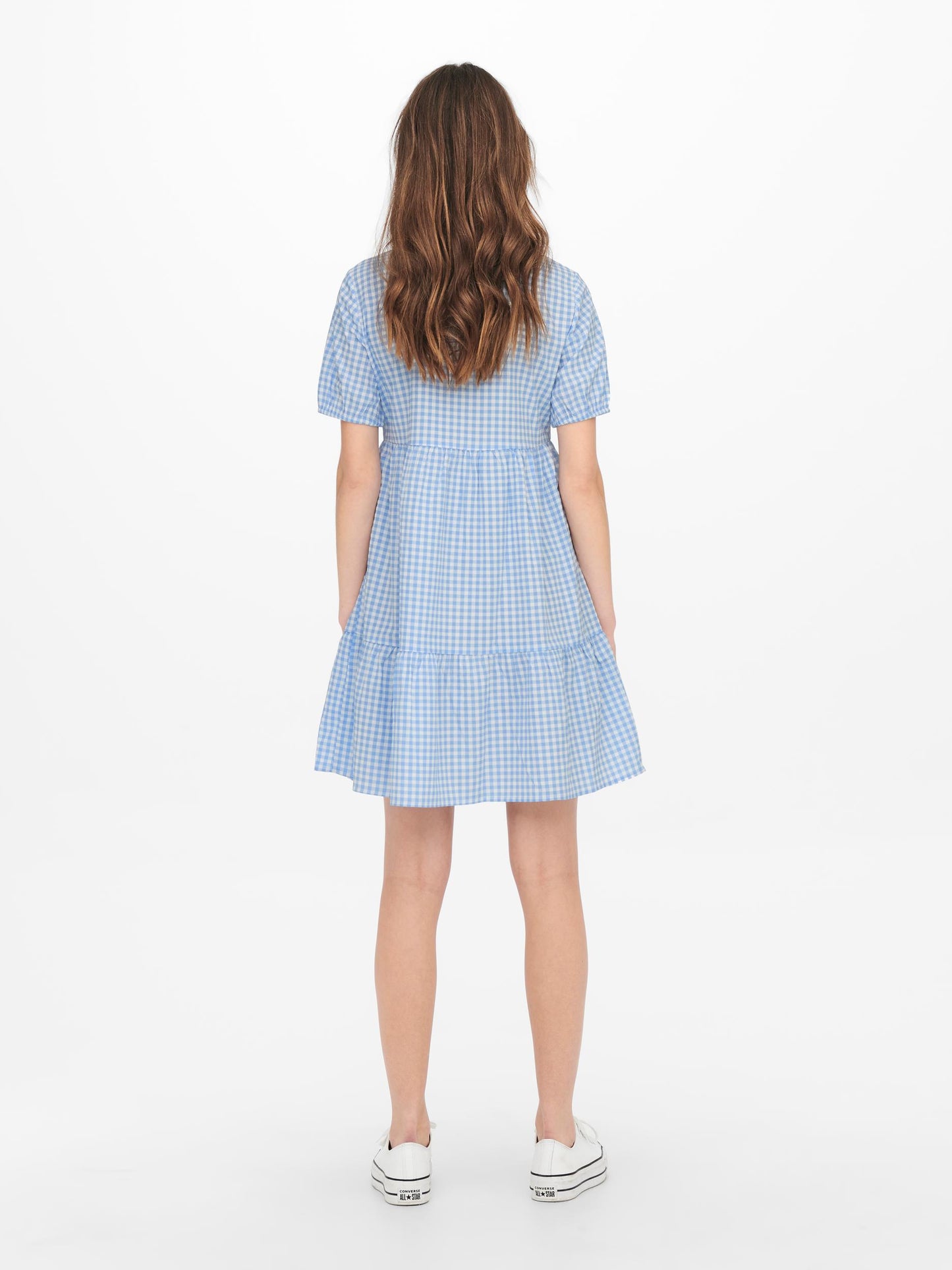 Gaby Short Sleeve Midi Dress - Little Boy Blue