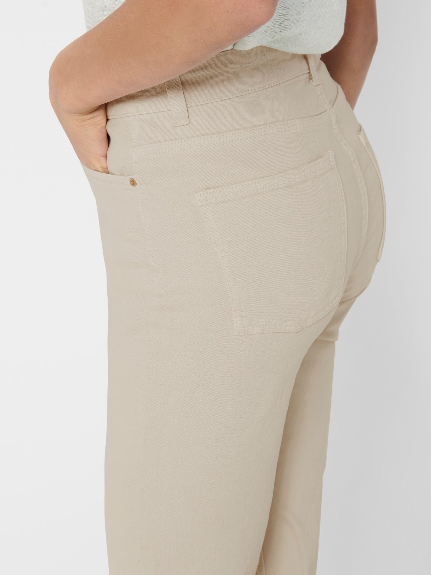 Emily Cropped Jeans - Ecru