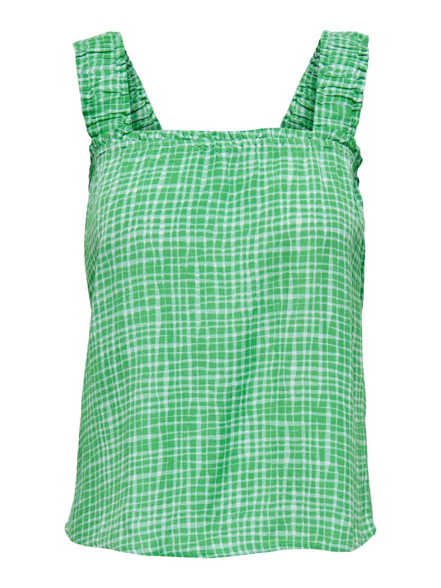 Willow Linen Singlet - Green Bee