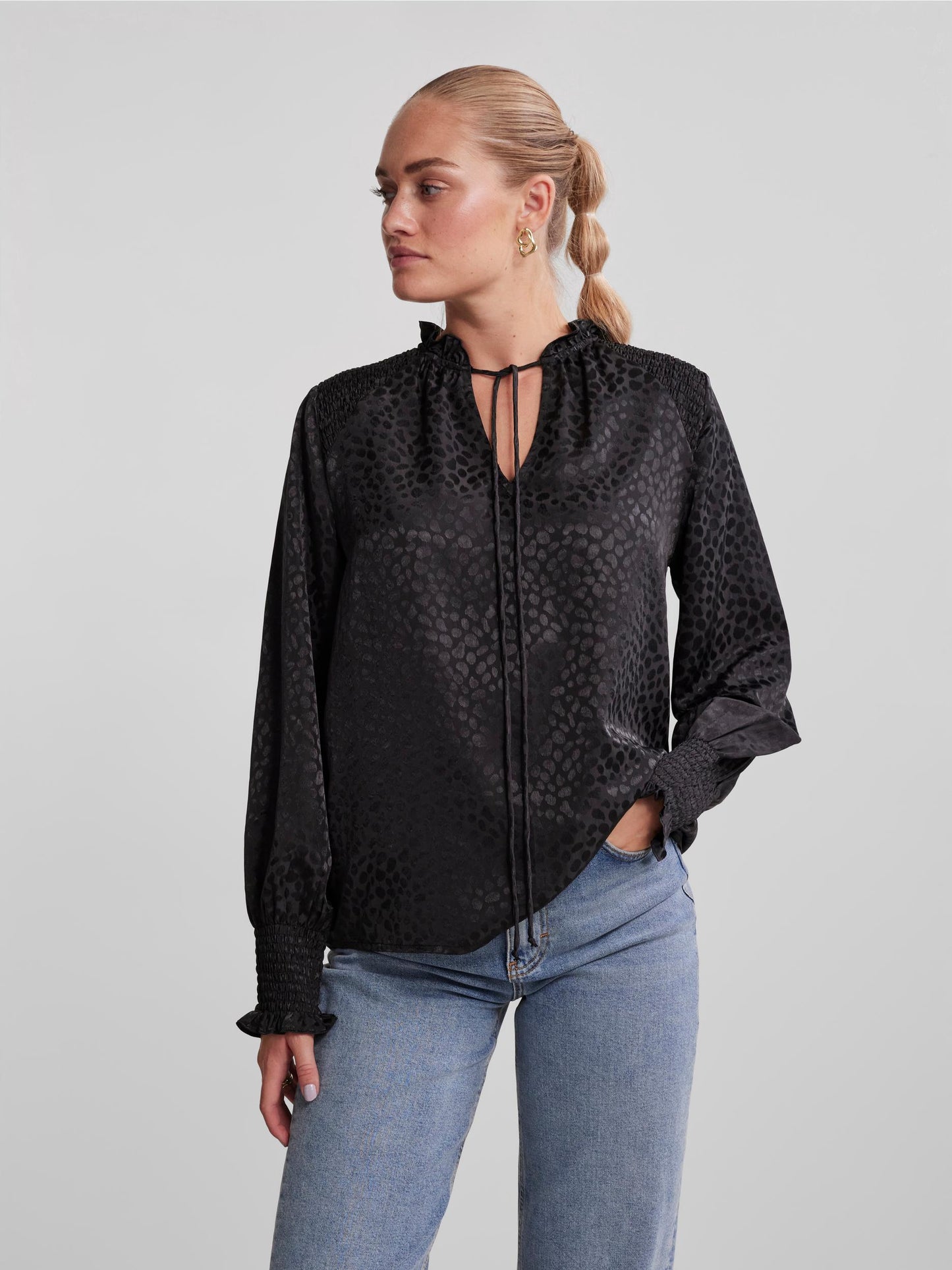 Diana Long Sleeved Top - Black