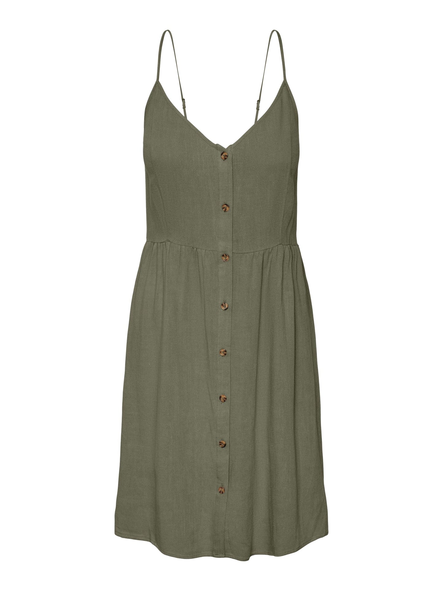 Vinsty Linen Slip Dress - Deep Lichen