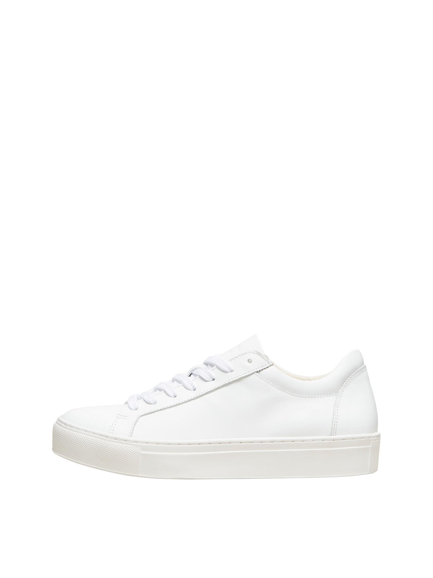 Emma Leather Trainers - White
