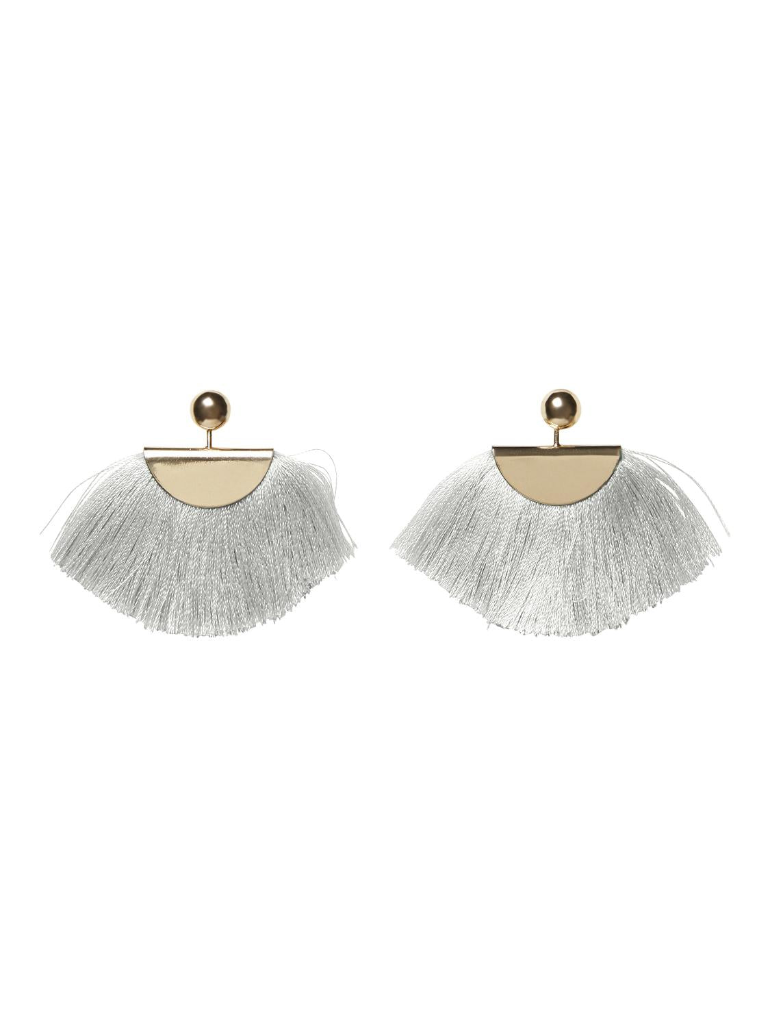 Stella Tassel Earrings - Bright White