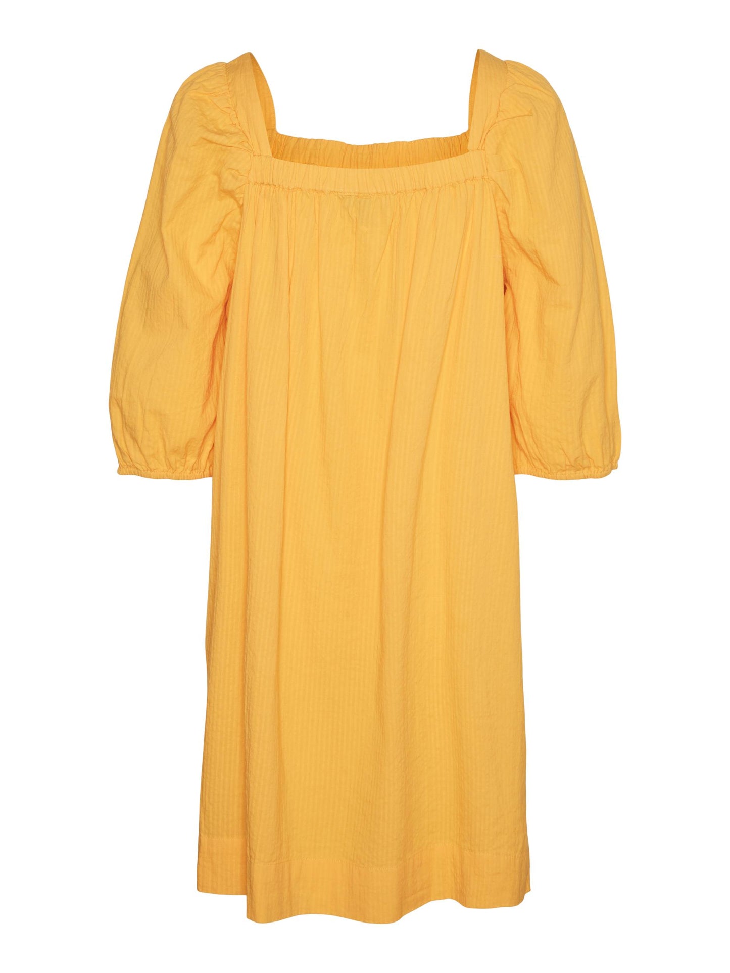 Macia 3/4 Sleeve Cotton Dress - Radiant Yellow