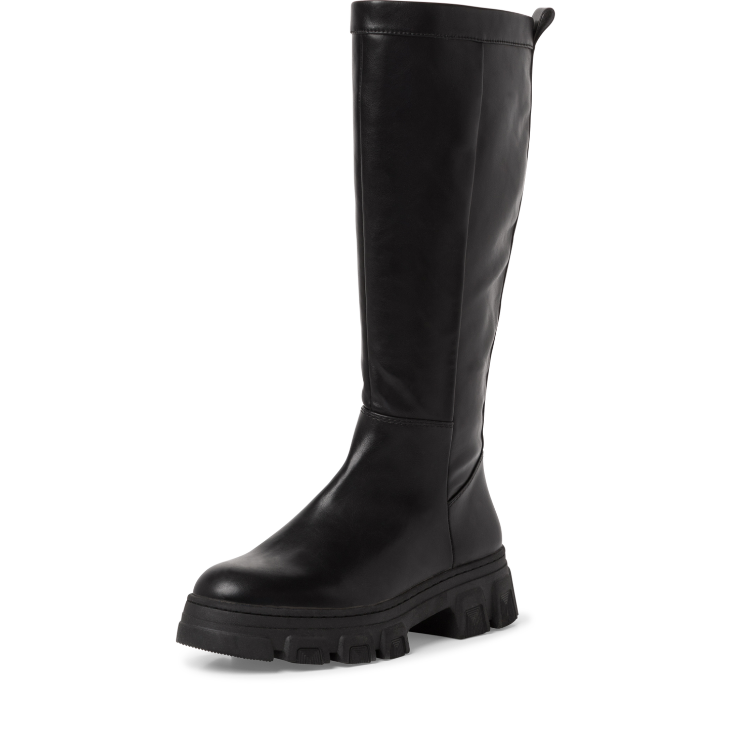 Chunky Sole Tall Boot - Black