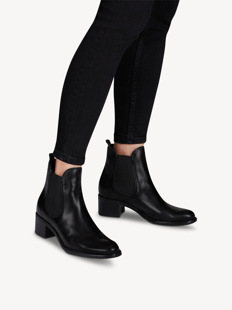 Tamaris Leather Chelsea Boots - Black