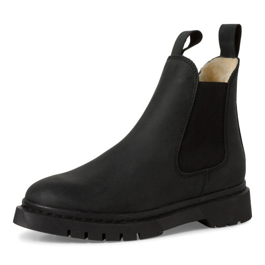 Warm Lined Chelsea Boots - Black