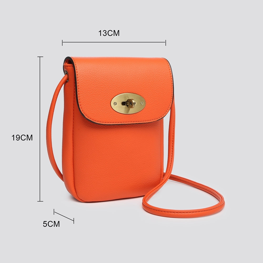 Cross Body PU Phone Bag - Yellow
