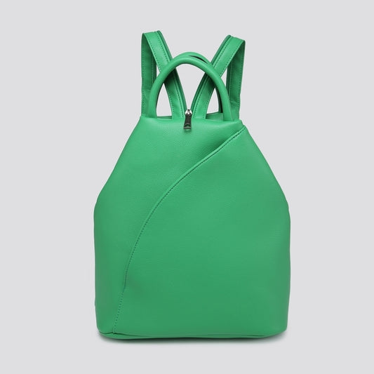 Faux Leather Backpack - Green
