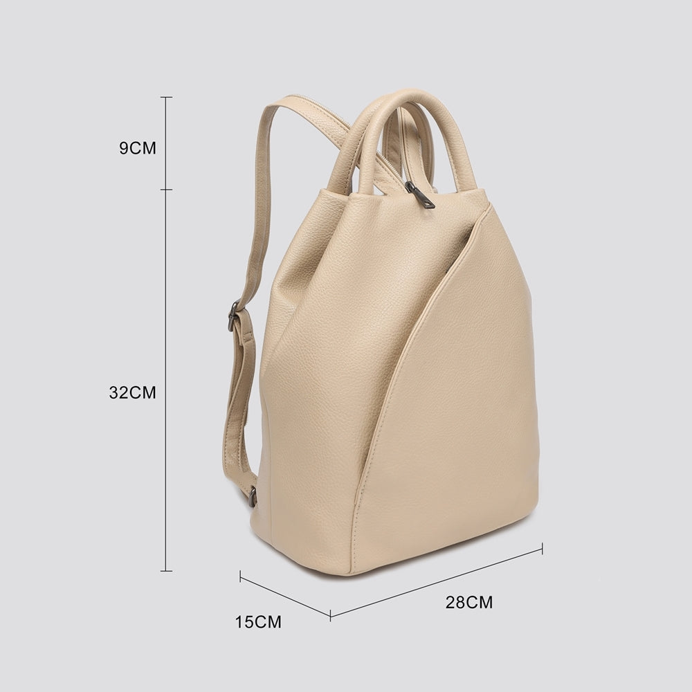 Faux Leather Backpack - Green