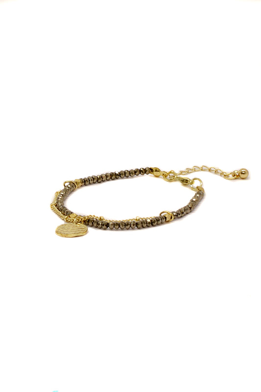 Antipe Coin Beaded Bracelet - Copper